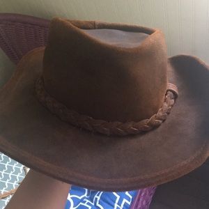 Leather sun hat